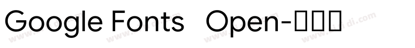 Google Fonts   Open字体转换